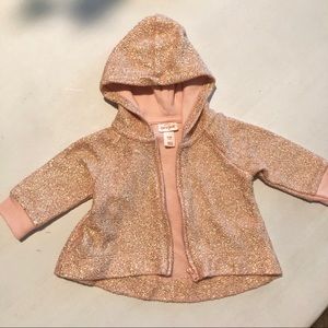 Rose gold zip up jacket